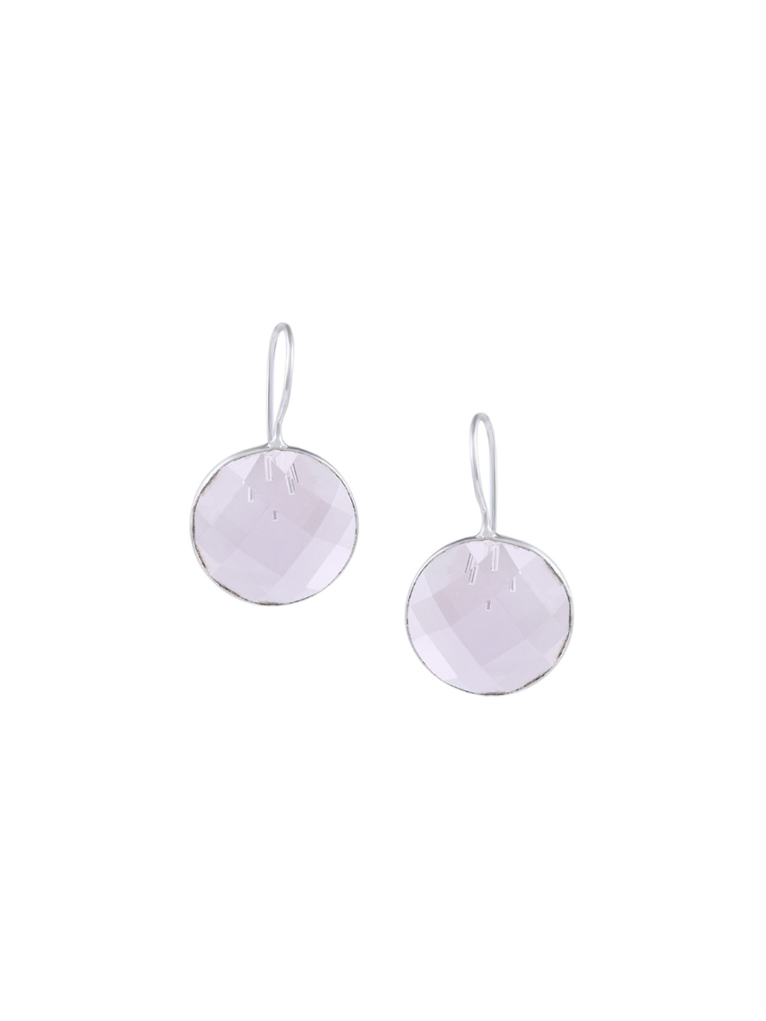 MEMOIR Silver-Plated Pure Silver Facetted Round Briollette Drop Earrings