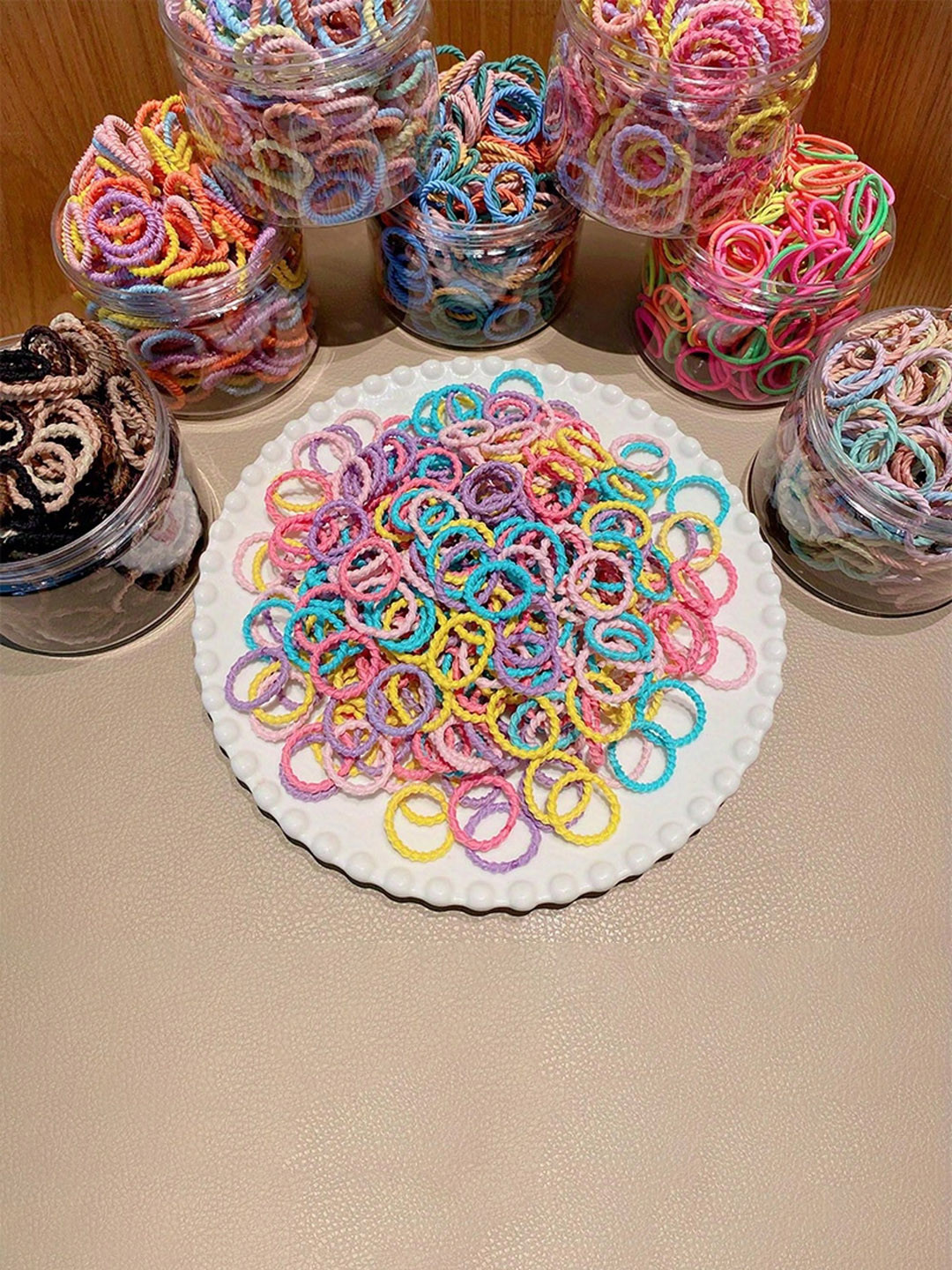 LYTIX Girls Set Of 100 Elastic Hair Bands - Assorted