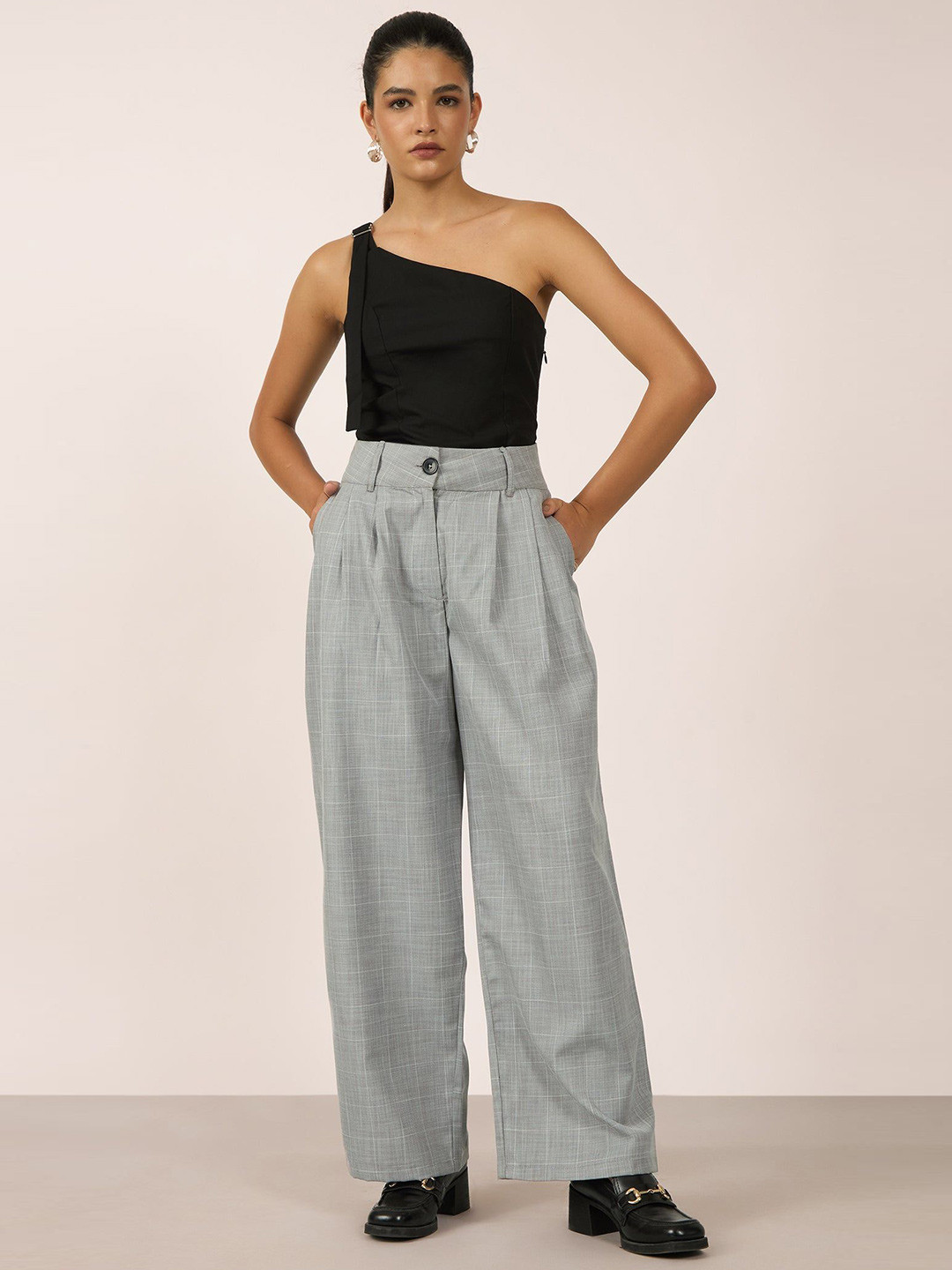 Virgio Women Rescued Poly Full Length Solid Trouser