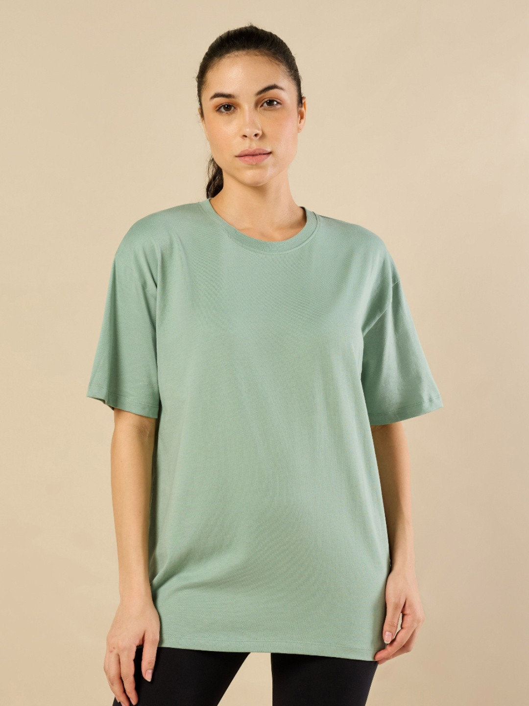 CULT Drop-Shoulder Sleeves Bio Finish Pure Cotton Oversized Fit T-shirt
