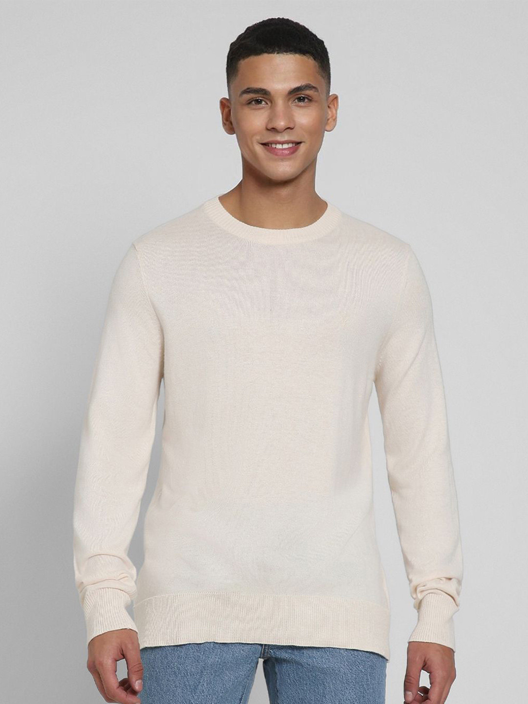 AMERICAN EAGLE OUTFITTERS Men Round Neck Long Sleeves Casual Pullover