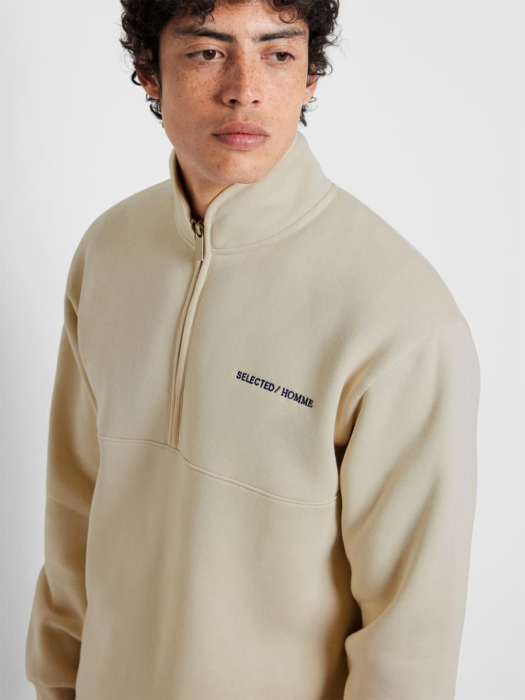 SELECTED Men Brand Logo Sweatshirt