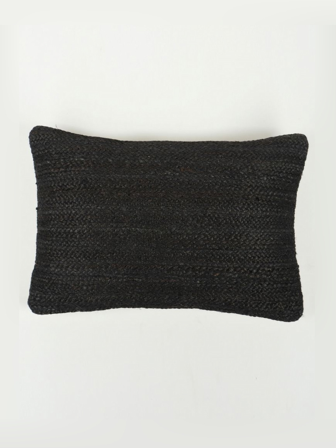 Art Avenue Kashiwa Black Hemp Washable Embroidered Rectangle Cushion Covers - 12 x 20 In