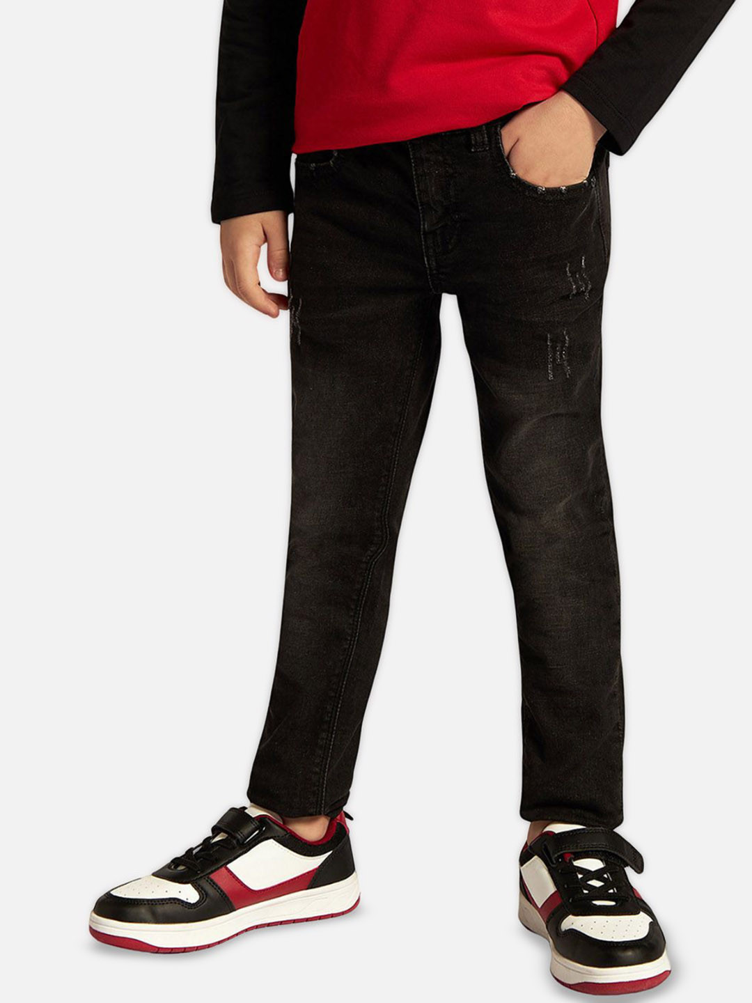 Juniors by Babyshop Boys Cotton Mid-Rise Skinny Fit Jeans