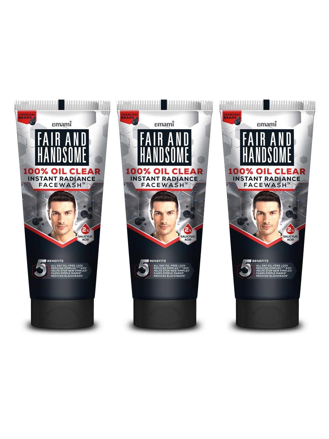 Smart and Handsome Instant Radiance Oil Clear Face Wash Trio - 150 g each