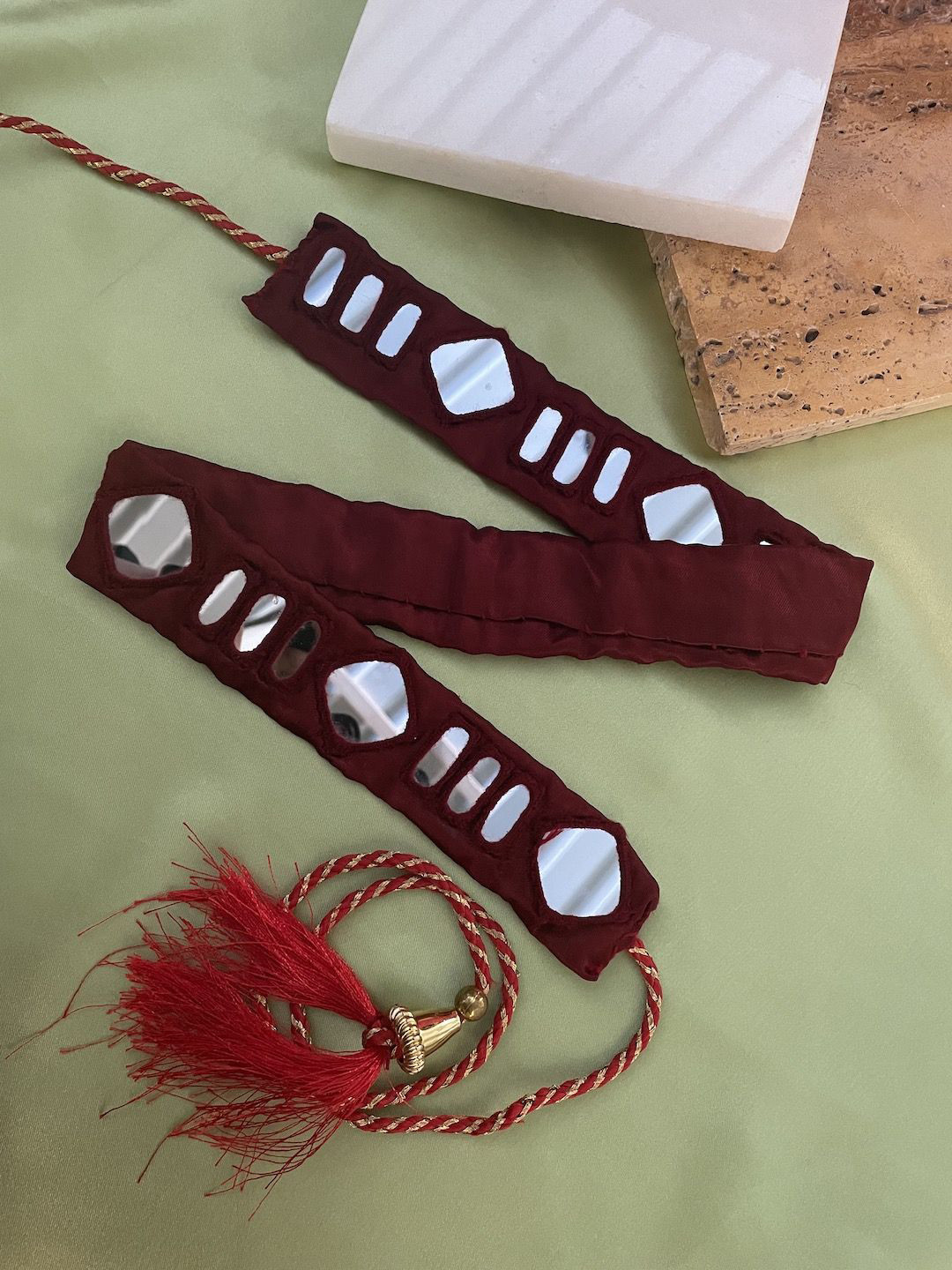 Digital Dress Room Kamarbandh Mirror Work Waist Belt Saree Accessories