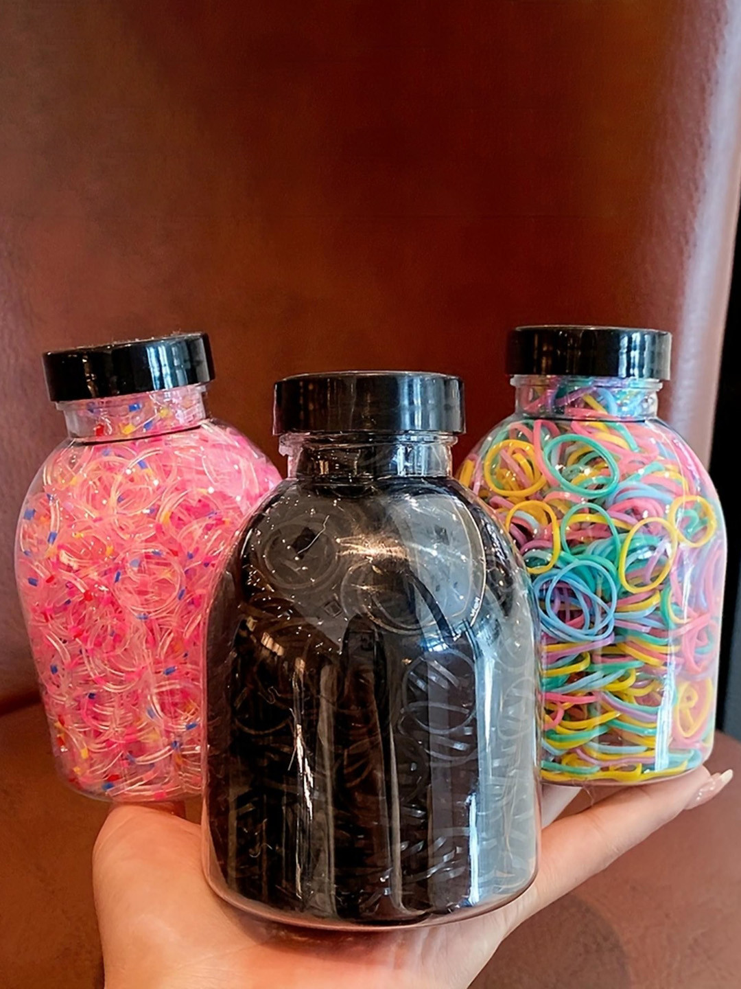 LYTIX Girls Set Of 3 Elastic Hair Ties-1000 Pcs -Assorted