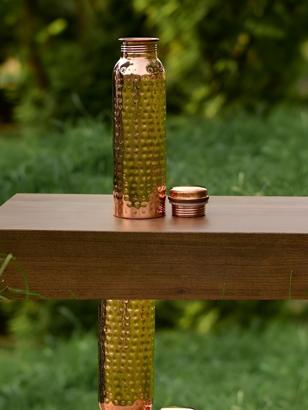 smart serve Copper-Toned Textured Water Bottle-500 ML