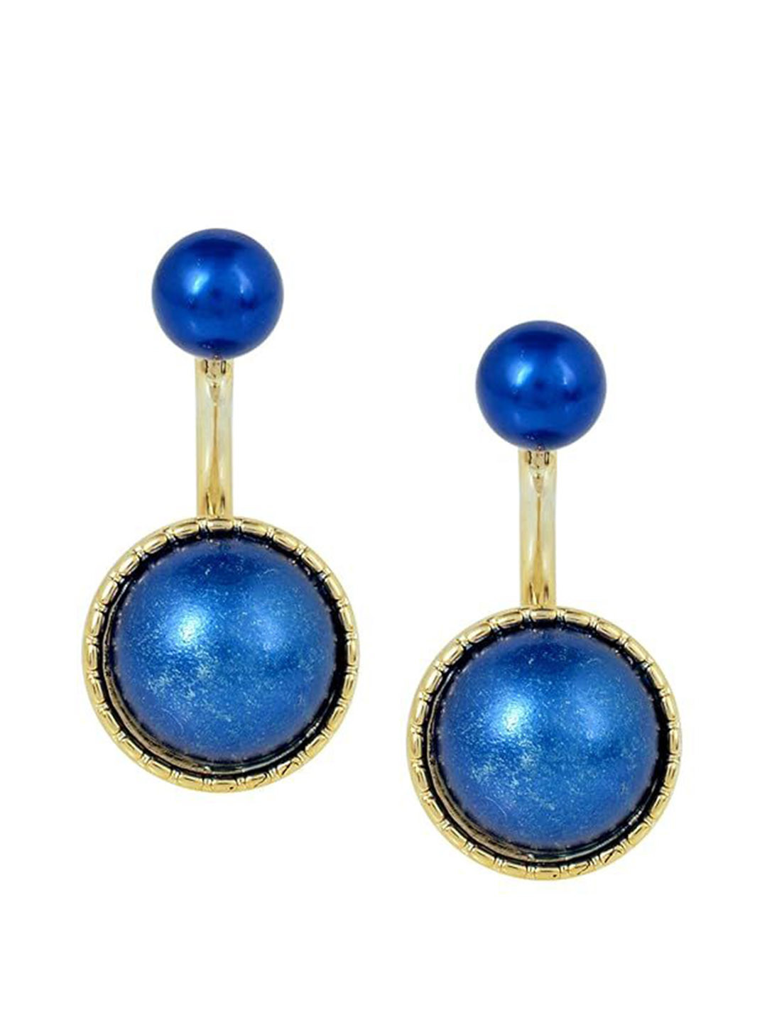 MEMOIR Gold-Plated Contemporary Faux Pearl Drop Earrings