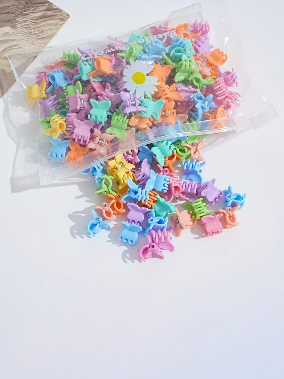 LYTIX Girls Set Of 50 Butterfly Star Hair Claw Clips - Assorted