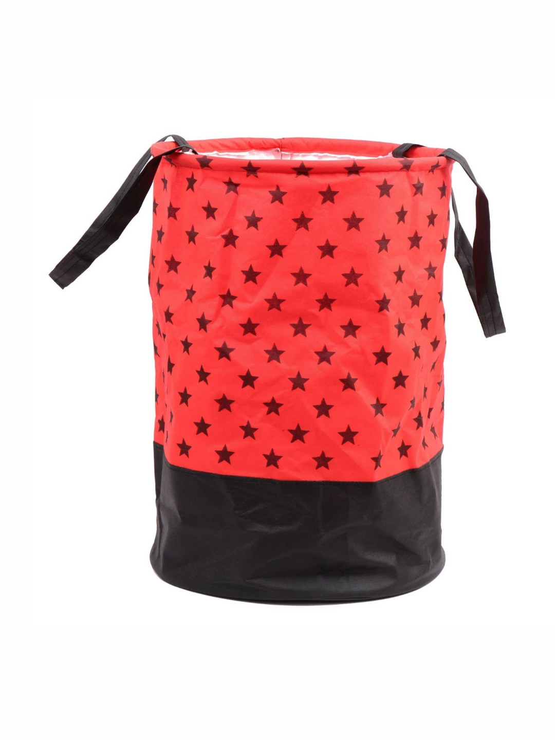 Aura Red & Black Conversational Printed Foldable Laundry Bag