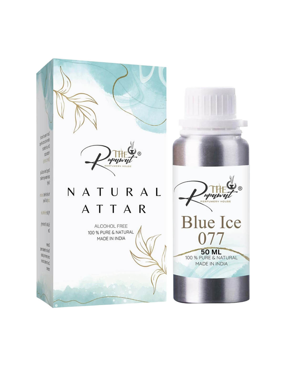 THE RUPAWAT Perfumery House Blue Ice 077 100% Natural & Pure Alcohol Free Attar - 50 ml