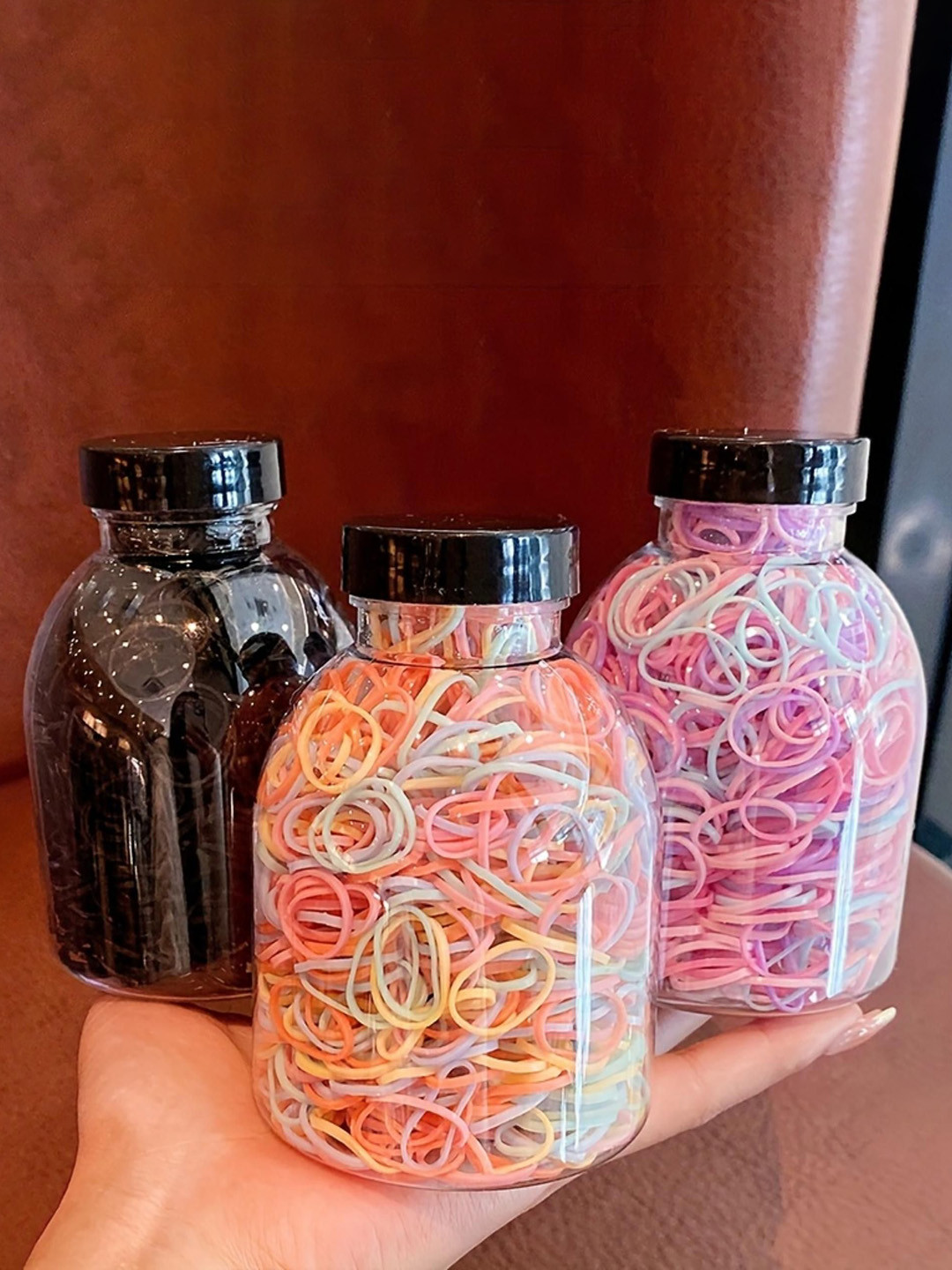 LYTIX Girls Set Of 3 Elastic Hair Ties- 1000 Pcs- Assorted