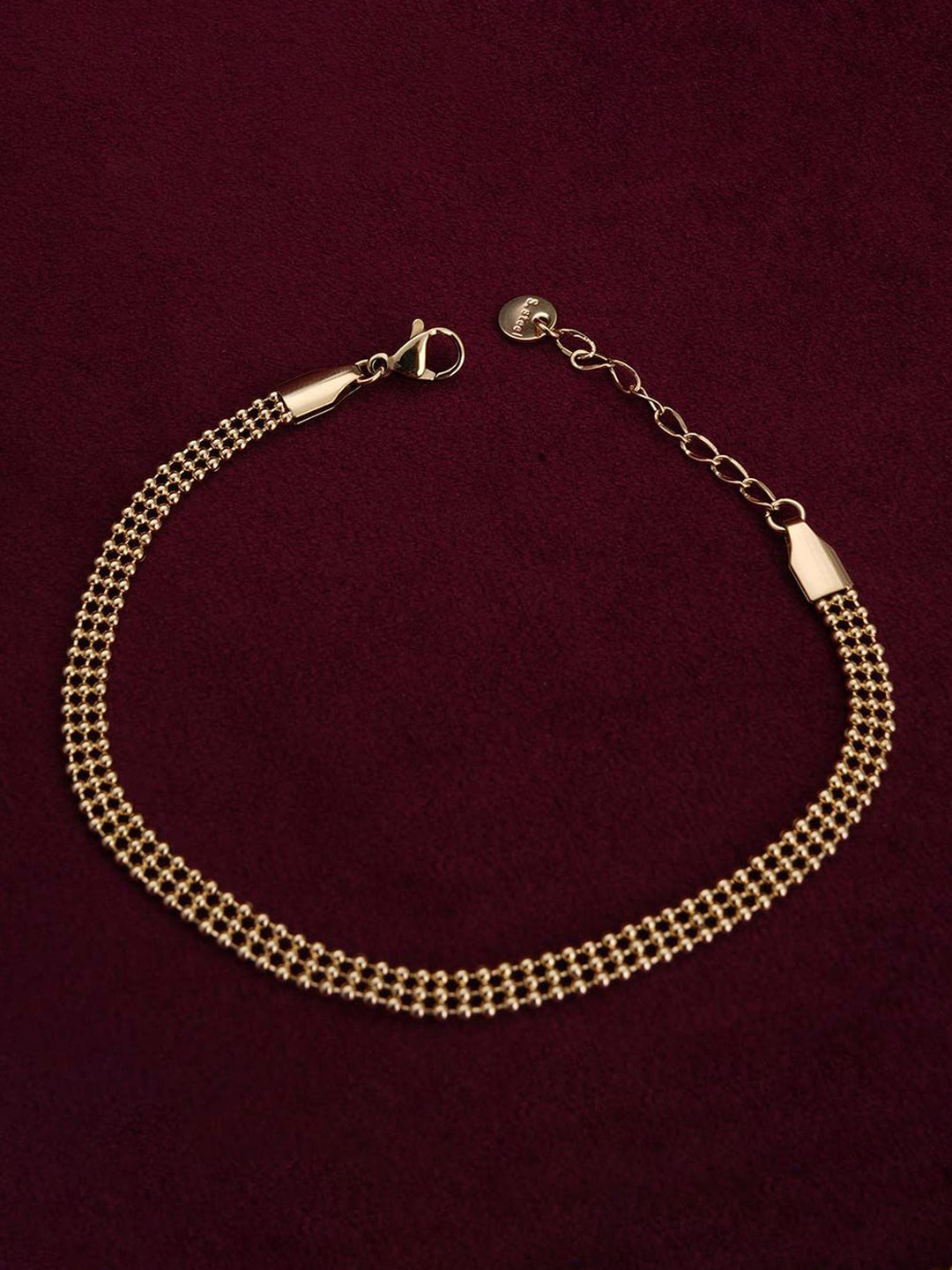 PALMONAS Women's Gold Classic Link Waterproof & Anti-Tarnish Bracelet