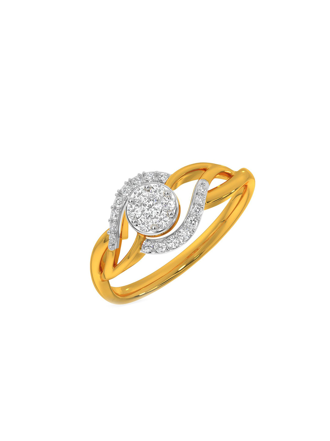 KISNA DIAMOND AND GOLD JEWELLERY 14KT Diamond Finger Ring -0.23 CT