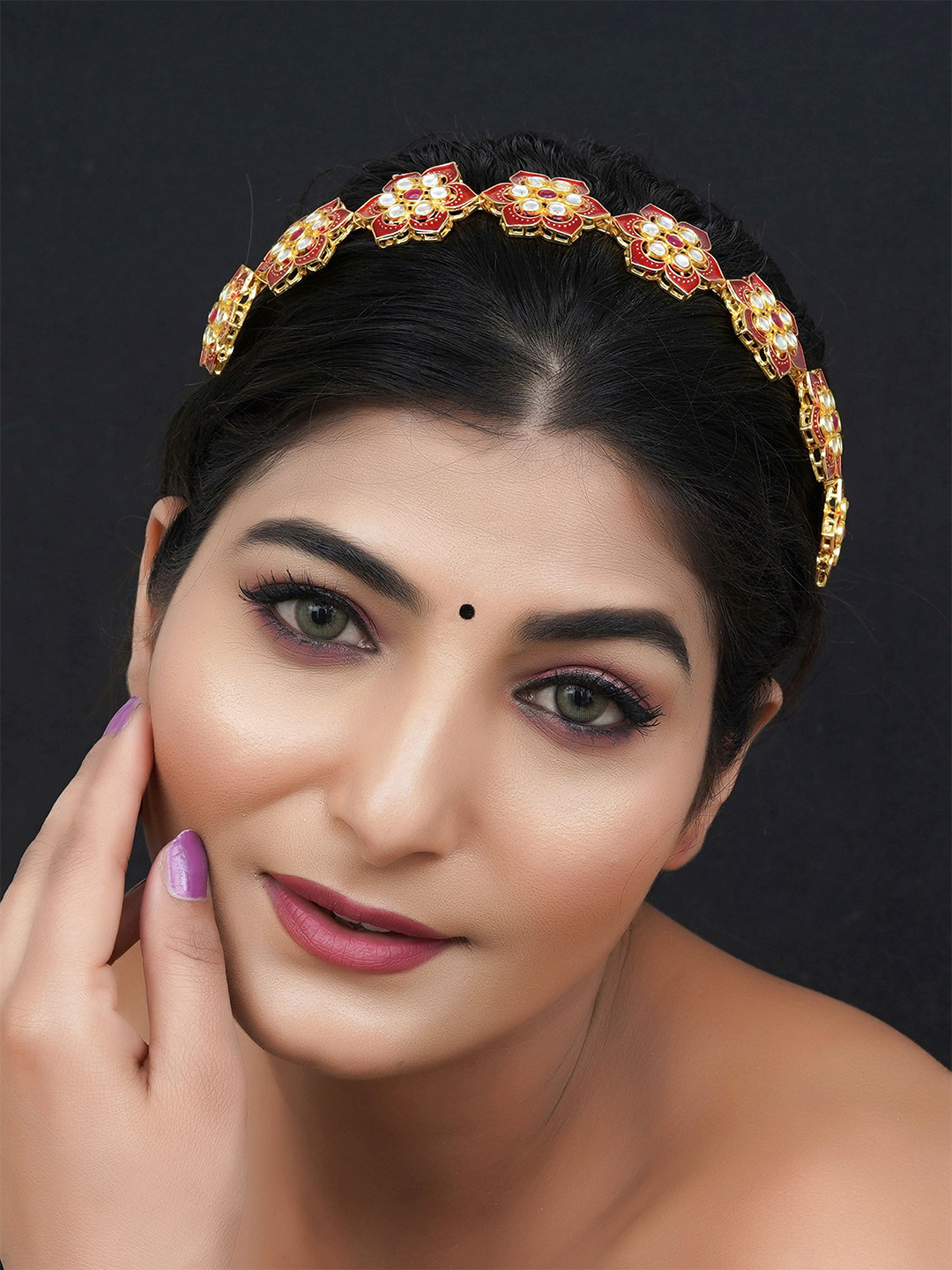 ahoora Women Embellished Mathapatti Hairband