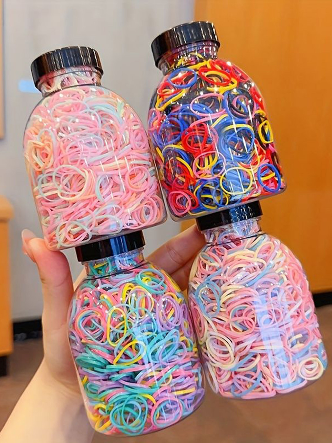 LYTIX Girls Set Of 500 Elastic Hair Ties-Assorted