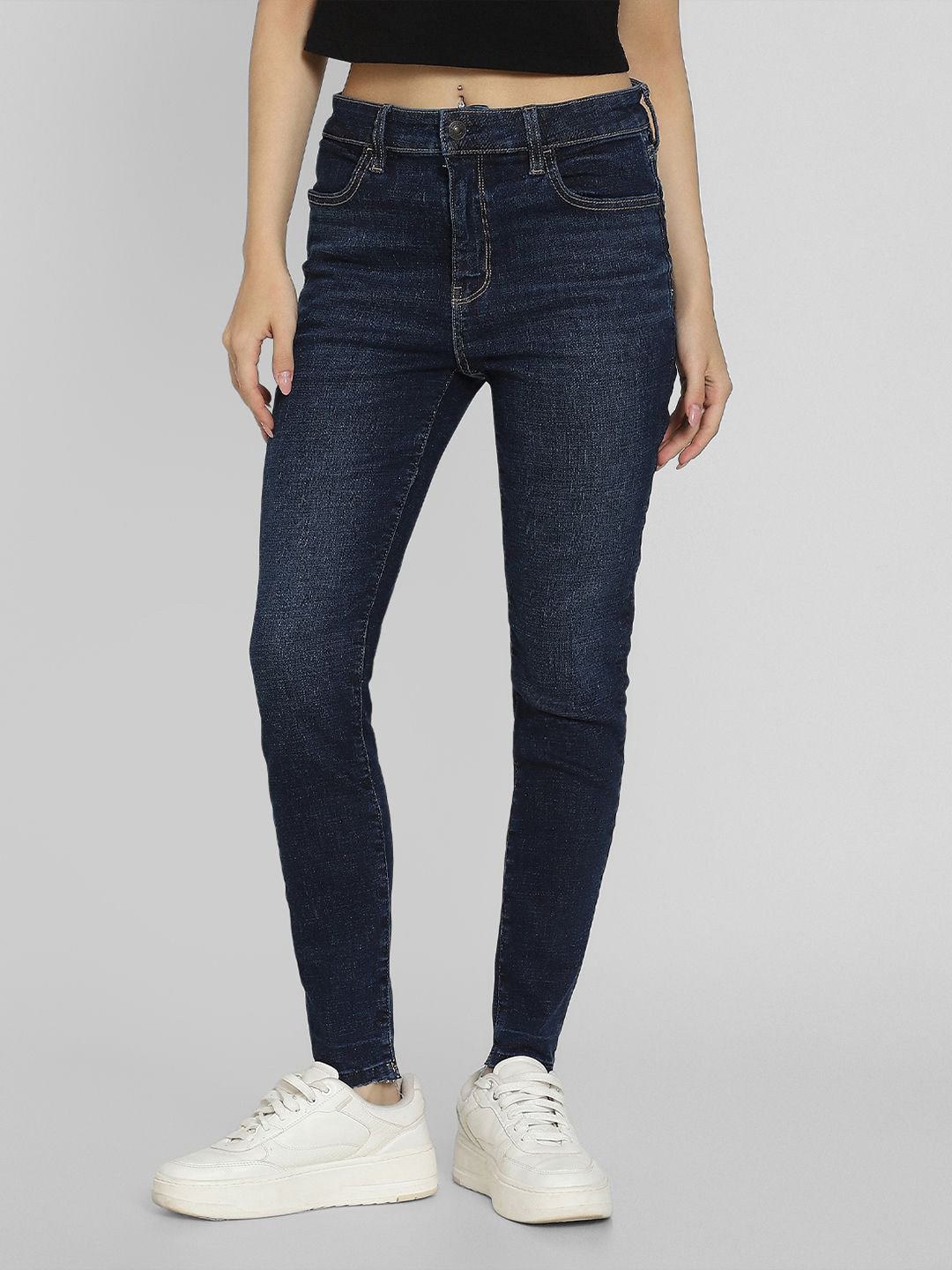 AMERICAN EAGLE OUTFITTERS Women Skinny Fit High-Rise Light Fade Stretchable Jeans