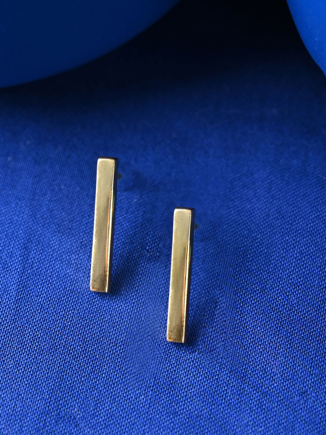 Clara 925 Sterling Silver Gold-Plated Geometric Ines Studs