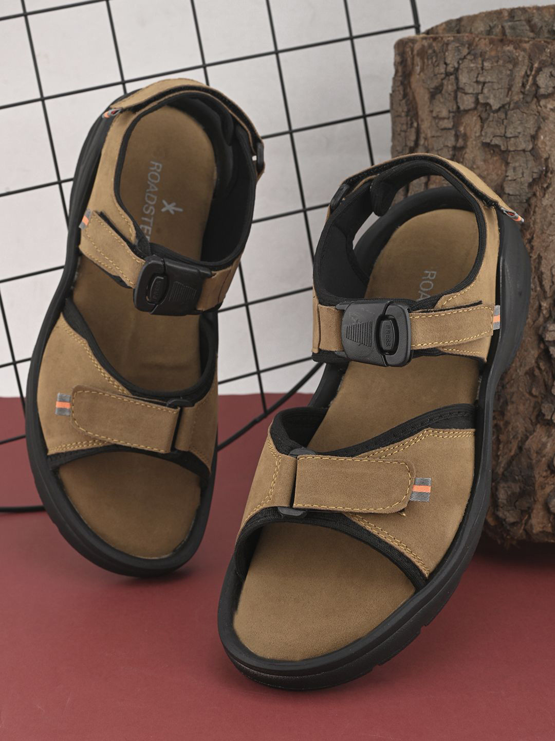 The Roadster Lifestyle Co Men Comfortable Adjustable Strap Sports Sandals