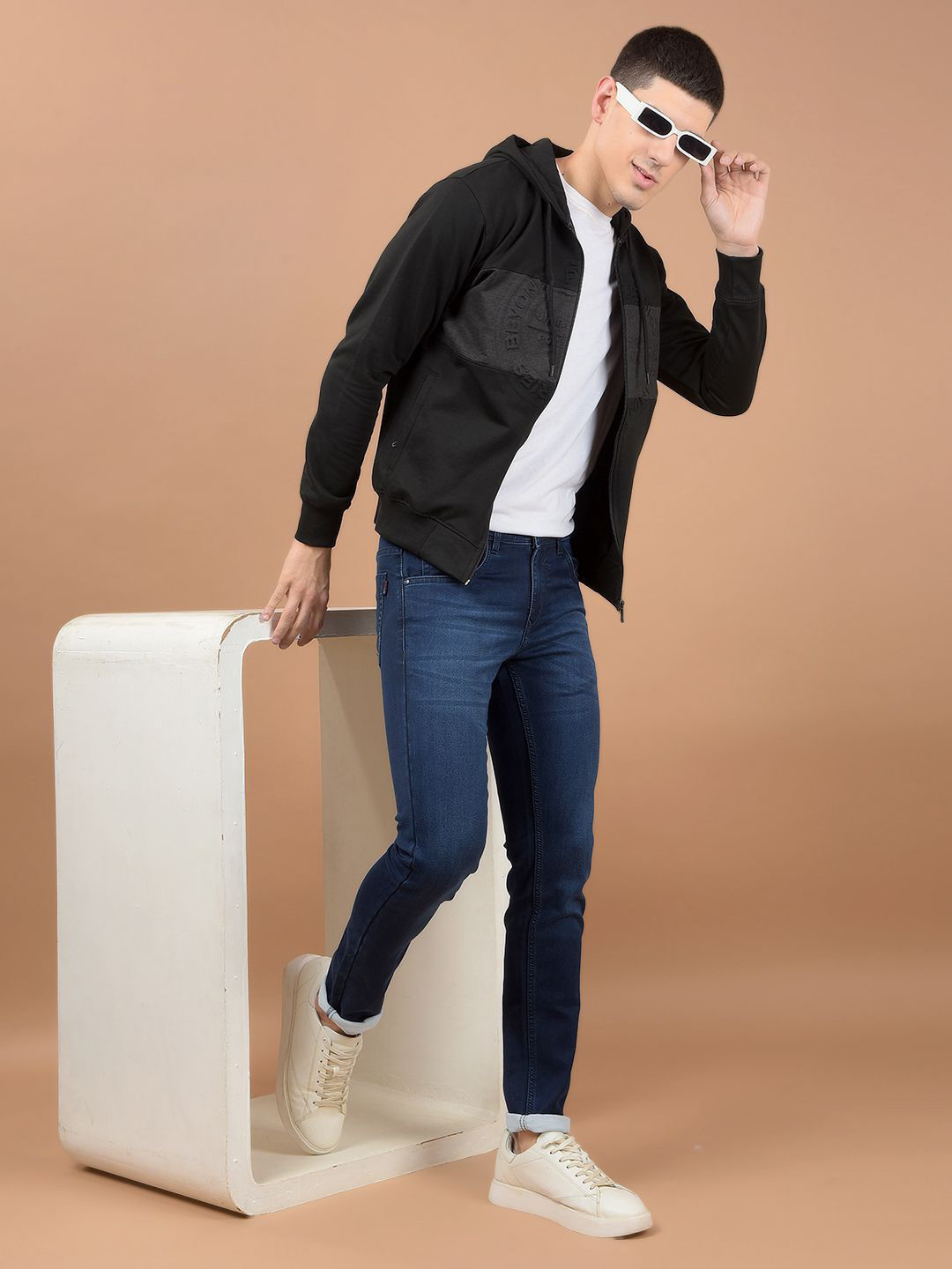 Dollar Men Hooded Sweatshirt with Full Zipper