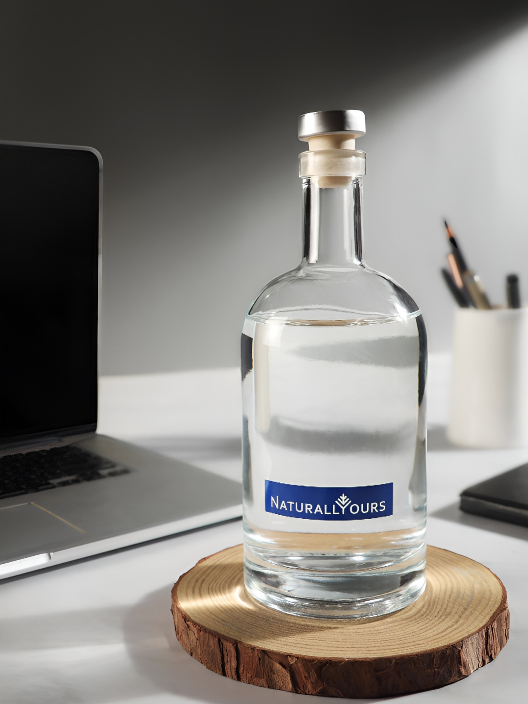 NATURALLYOURS 500 ML Clear Aaqua Glass Bottle