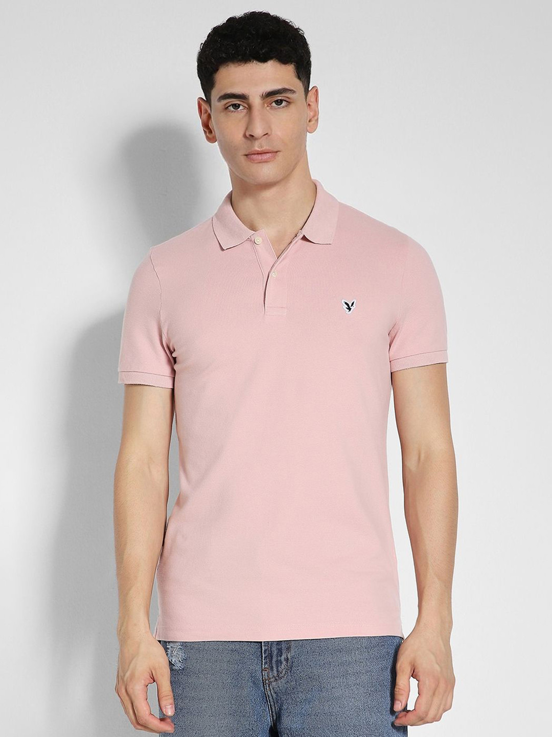 AMERICAN EAGLE OUTFITTERS AE Slim Fit Flex Pique Polo Collar T-shirt