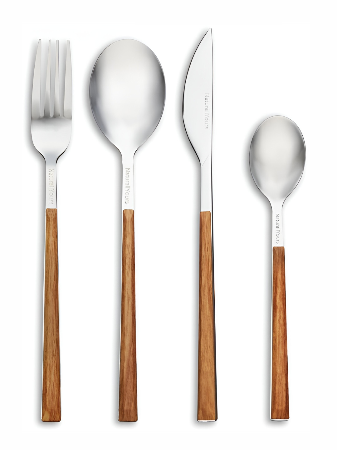 NATURALLY YOURS Home Siena 4-Piece Brown Flatware Cutlery Set