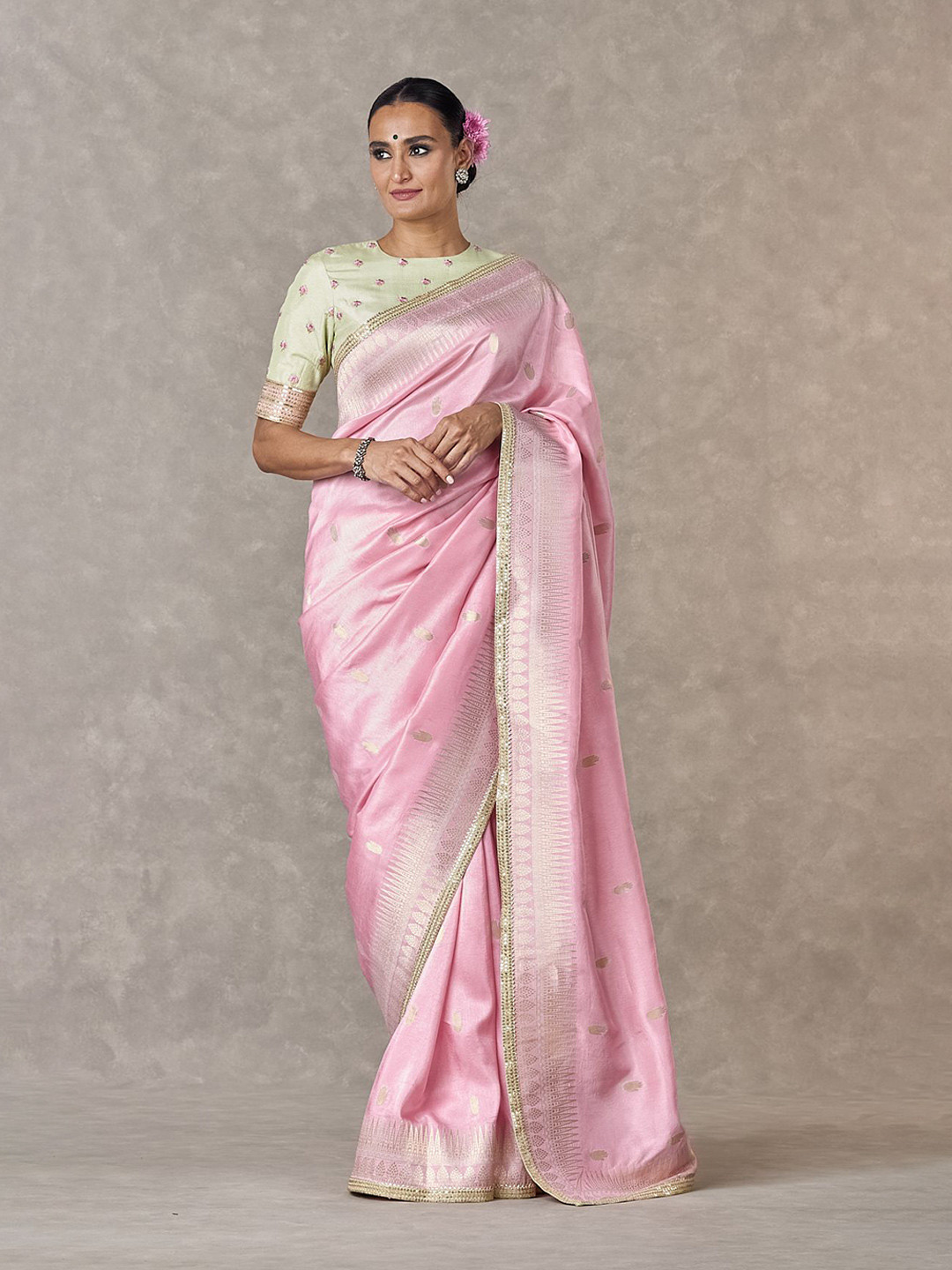 Masaba Woven Design Sequinned Saree