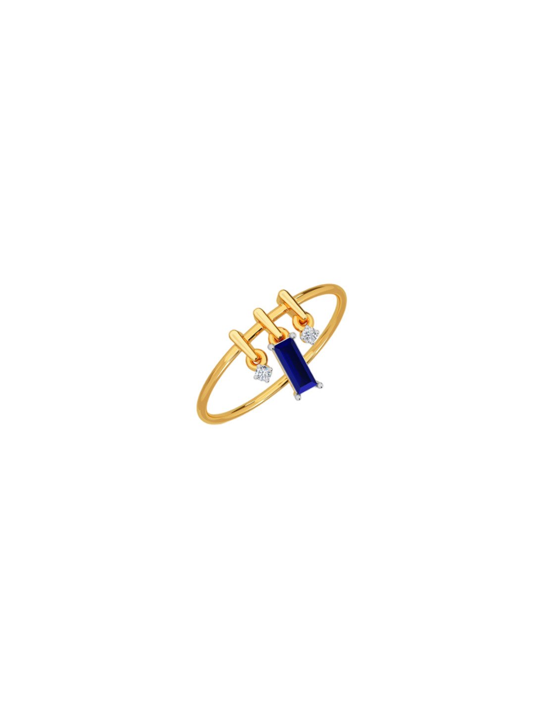 KISNA DIAMOND AND GOLD JEWELLERY Women 14KT Finger Ring Diamond 0.02 carat