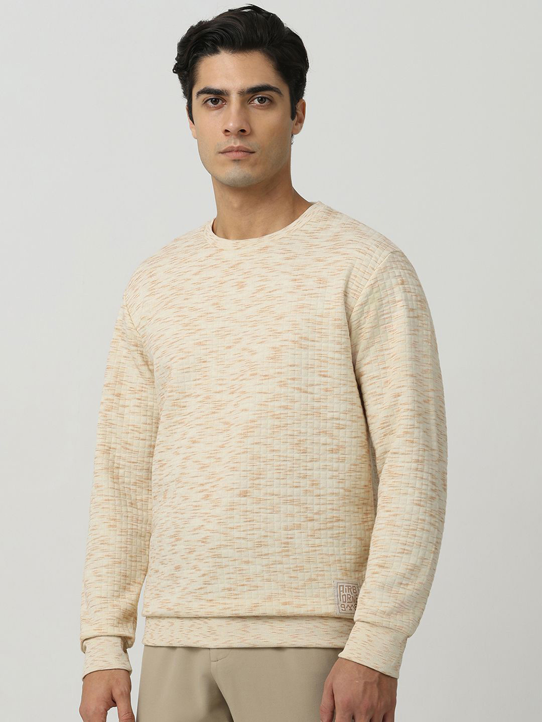 Mufti Men Round Neck Pullover Cotton Sweatshirt