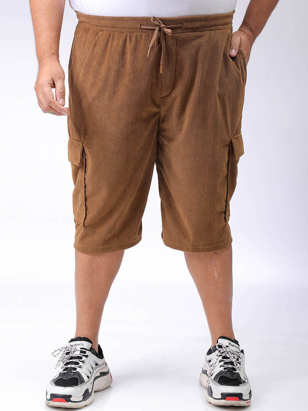 Hardsoda by The Indian Garage CoMen Loose Fit High-Rise Cargo Shorts