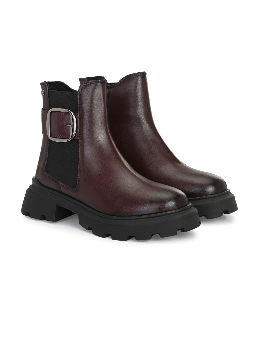 Delize Men Buckled High-Top  Chelsea Winter Boots