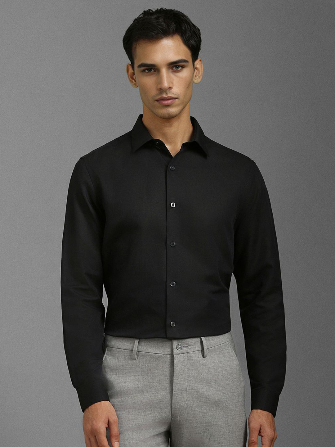 Louis Philippe Men Linen Long Sleeves Formal Shirt