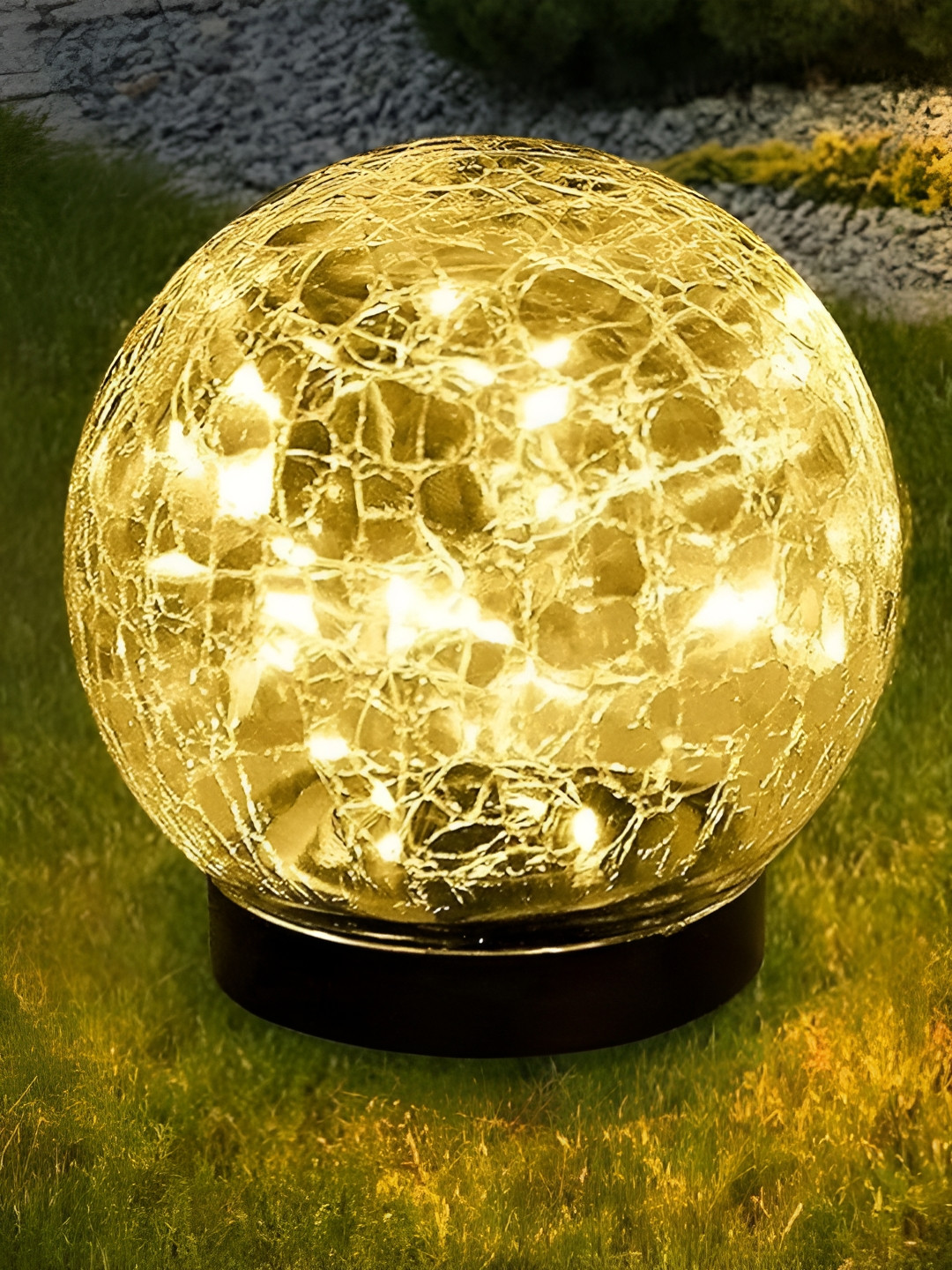 LITVERSE Warm White & Black Solar Outdoor Lights