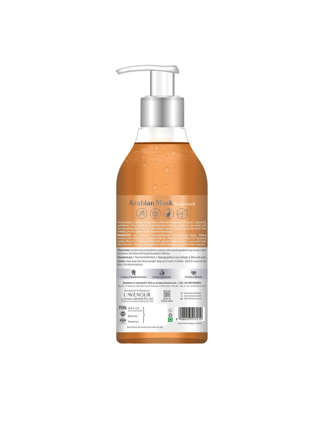 L'AVENOUR Arabian Musk Body Wash for Deep Cleansing With Shea Butter - 300 ml