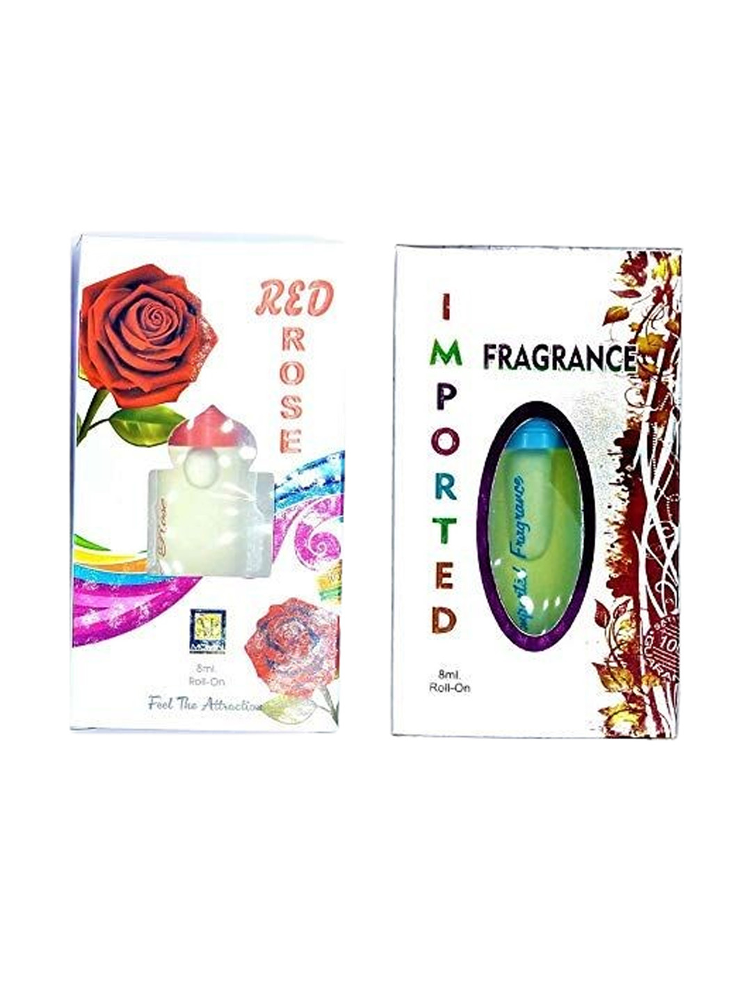 RAVIOUR LIFESTYLE Set Of 2 Imported & Red Rose 100% Alcohol Free Roll On Attar - 8ml Each
