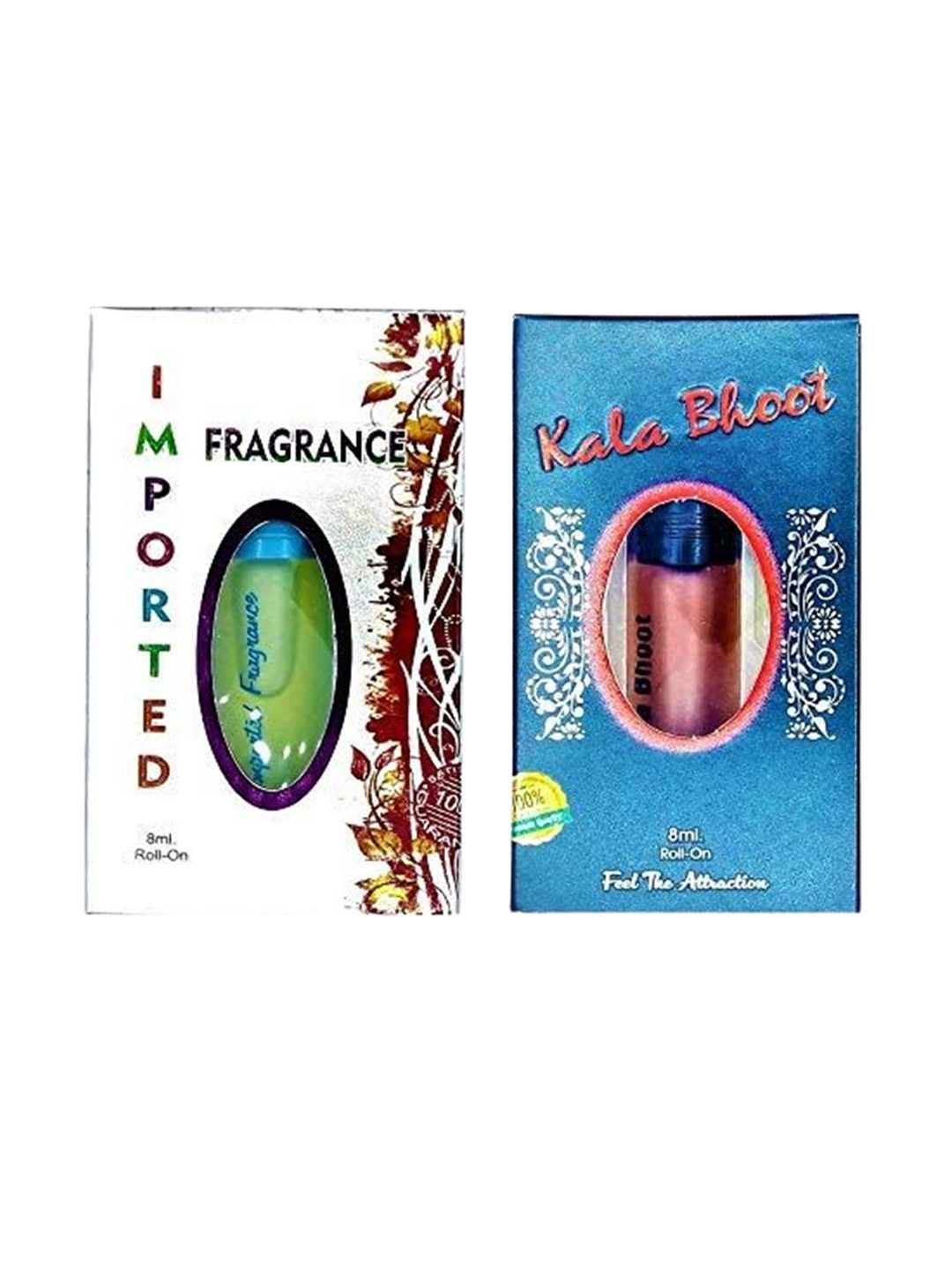 RAVIOUR LIFESTYLE Set Of 2 Imported & Kala Bhoot Alcohol-Free Roll On Attar - 8 ml Each