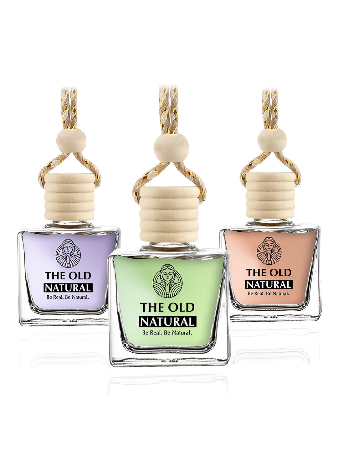 The Old Natural Set Of 3 Purple Expressions, Lavish Musk & Mystery Car Freshener-10ml Each