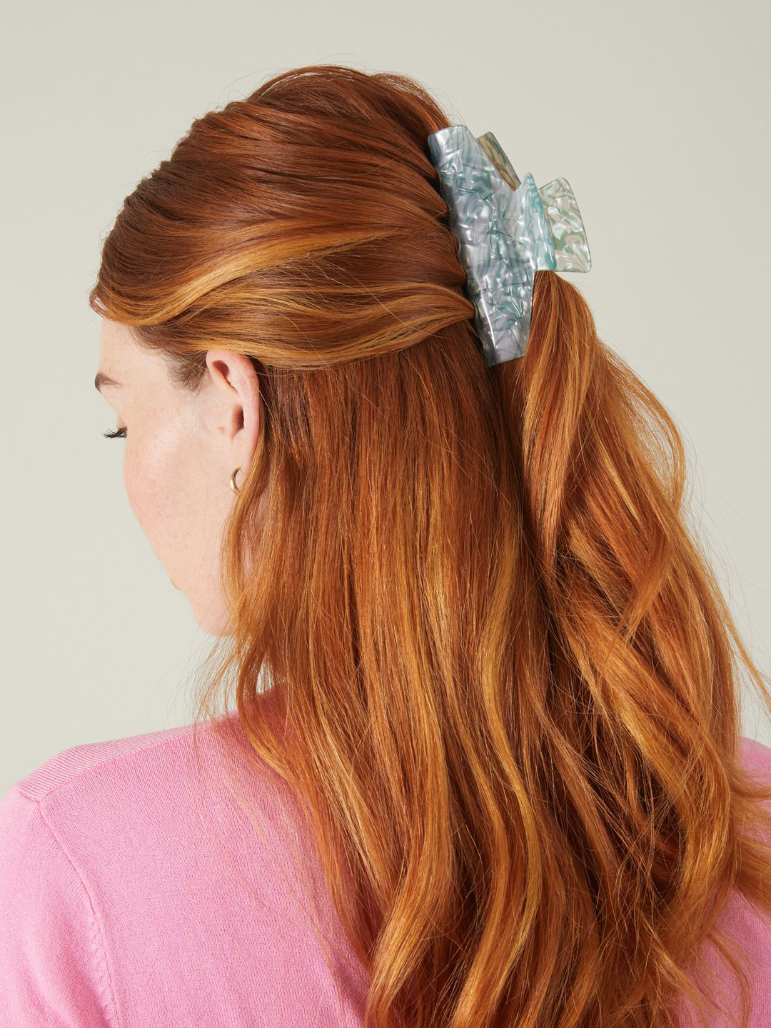 Accessorize Women Large Marble Resin Hair Claw Clip