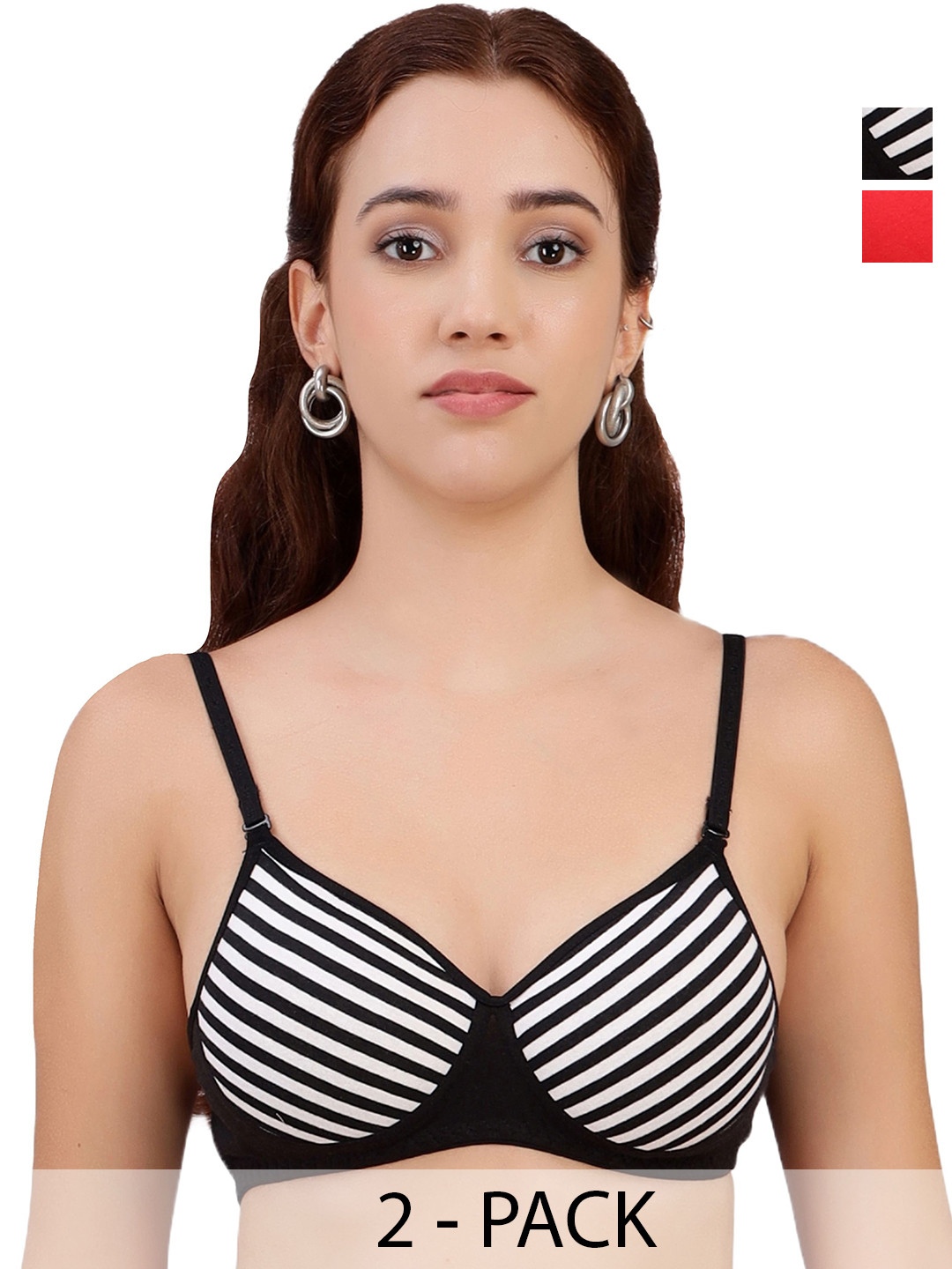 SELFCARE Women Pack of 2 All Day Comfort Lightly Padded T-shirt Bra