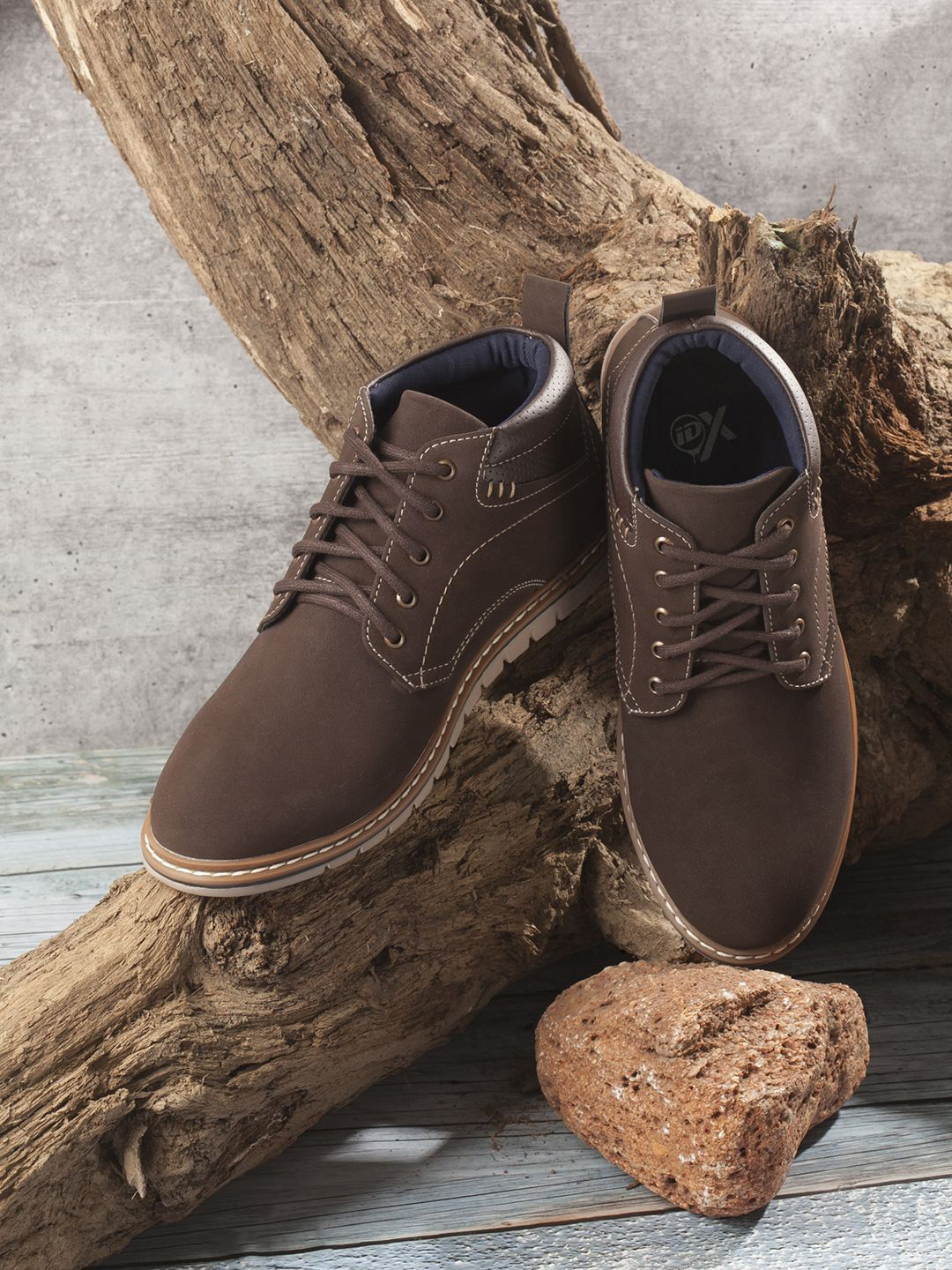ID Men Round Toe Lace-Ups Regular Boots
