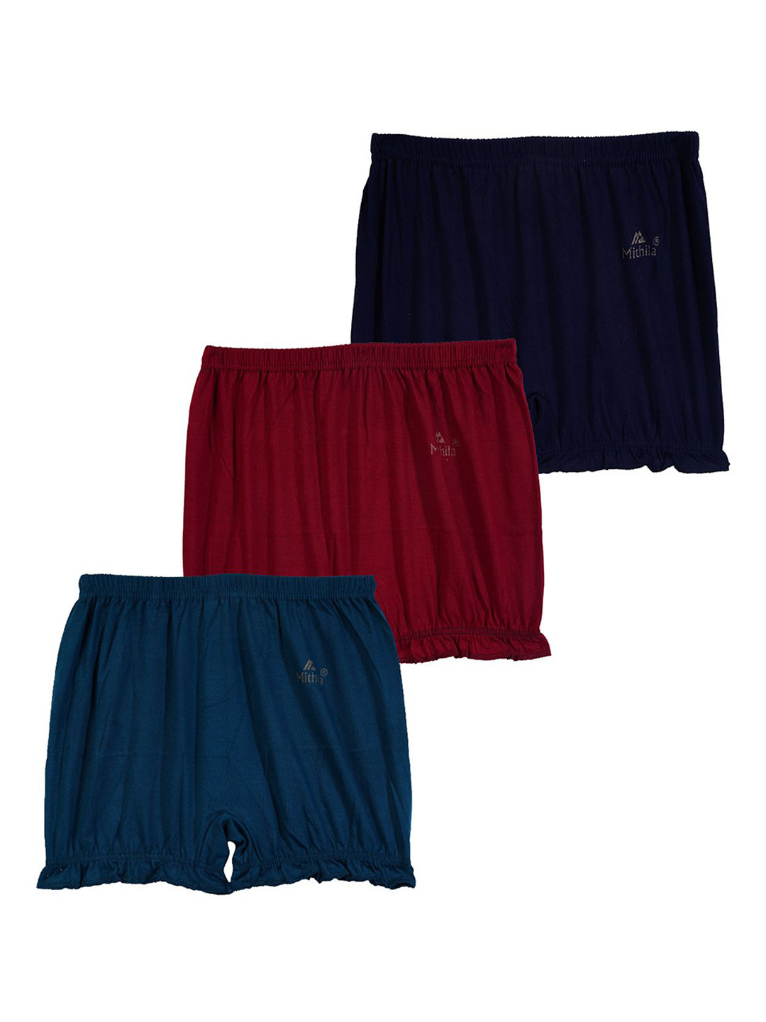 YELLOWDELIGHT Infant Girls Pack Of 3 Cotton BloomersYD 689 Mithula (g) pln bloomer 0-6m-3