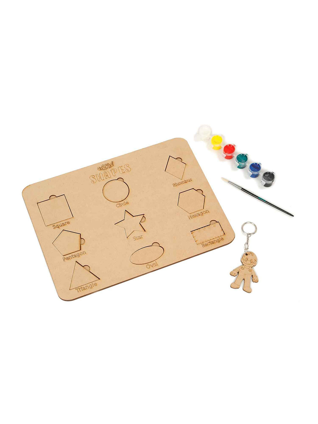 LITTLE GINNIE Fruits Vegetables and Shapes DIY Kit Puzzle