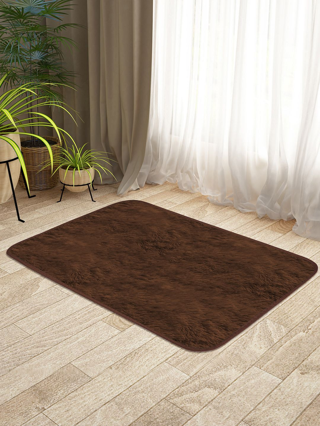 Story@home Brown Rectangular Anti-Slip Doormats