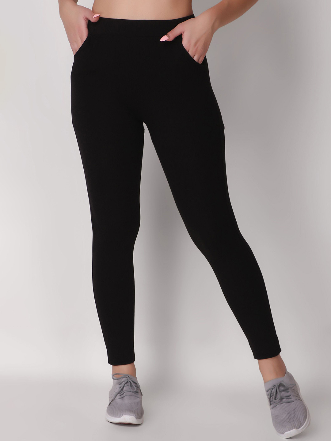 Keepfit Women Ankle Length Slim Fit Cotton Gym Tights