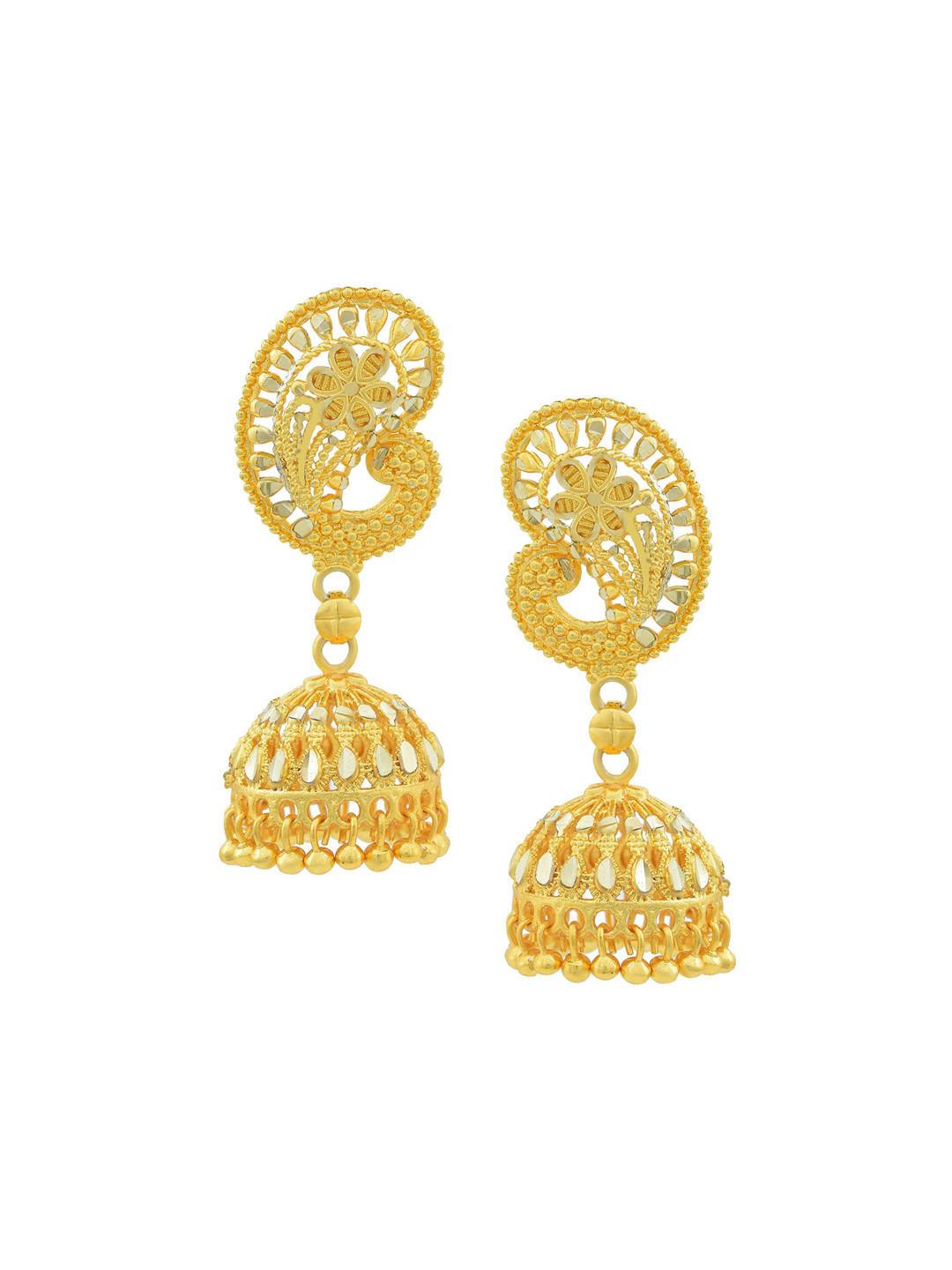 MEMOIR Gold-Plated Kangoora Design Jhumkas