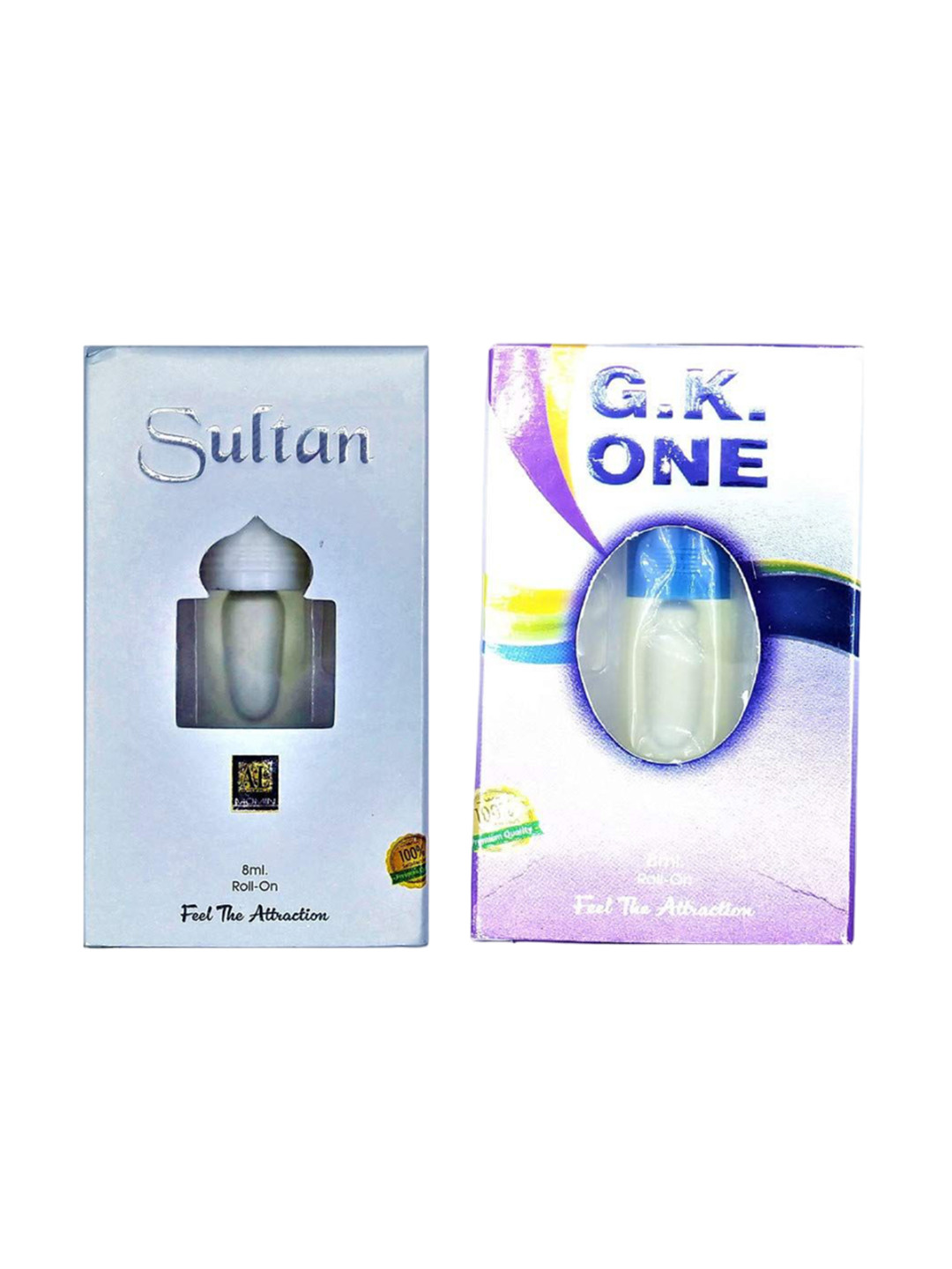 RAVIOUR LIFESTYLE Set Of 2 G.K One & Sultan 100% Pure and Non Alcoholic Attar - 8 ml Each