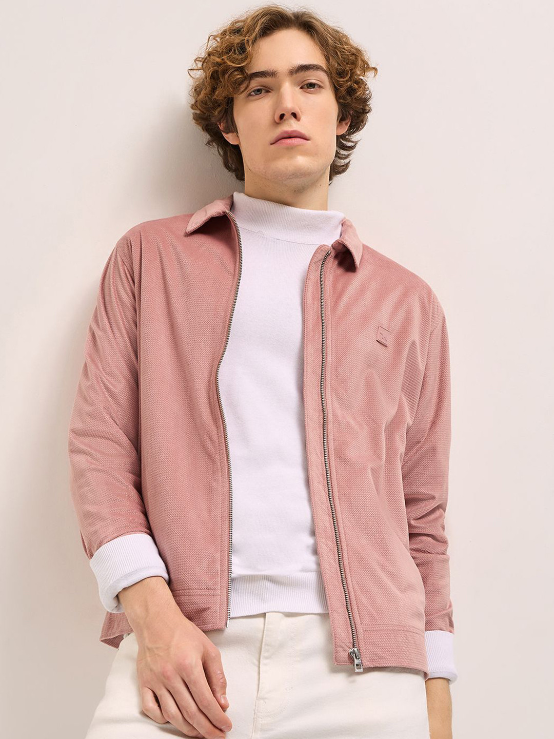 THE BEAR HOUSE Men Lightweight Open Front Jacket