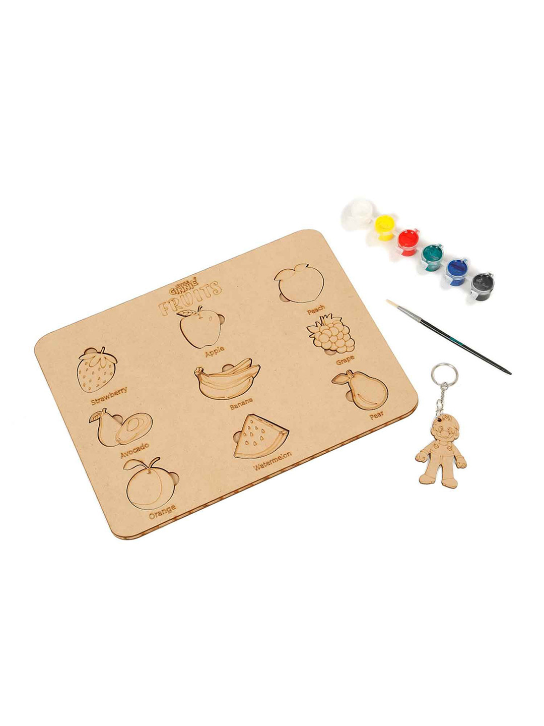 LITTLE GINNIE Kids Fruits Vegetables and Shapes DIY Kit Puzzle